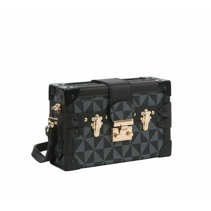 FASHIONABLE DIAMOND BOX LOCK CROSSBODY BAG