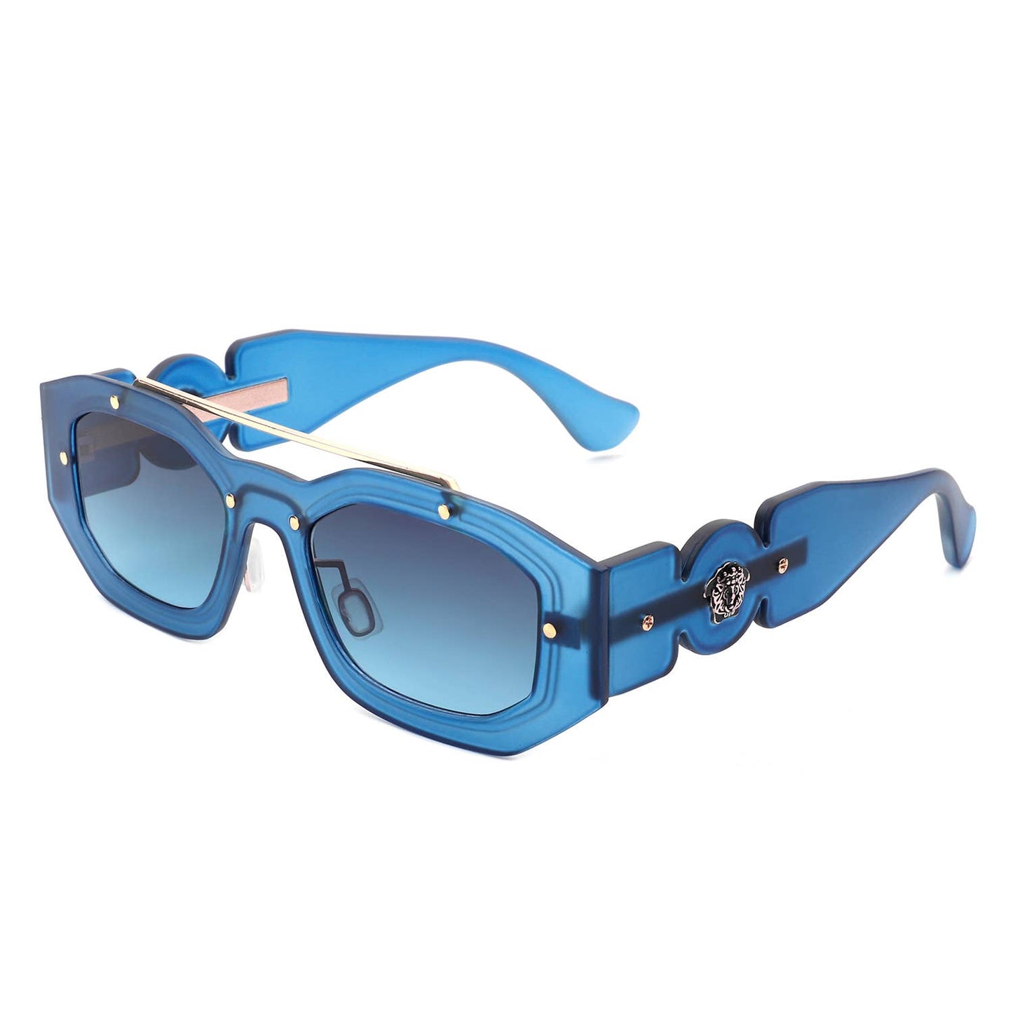 Geometric Retro Irregular Brow-Bar Square Fashion Sunglasses