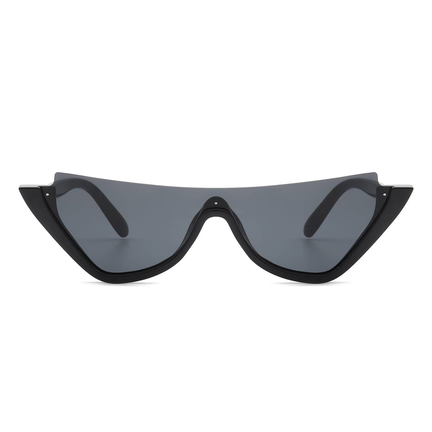 Retro Half Frame Flat Top Fashion Cat Eye Sunglasses