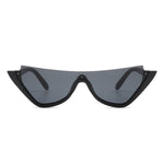 Retro Half Frame Flat Top Fashion Cat Eye Sunglasses
