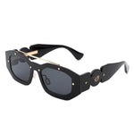 Geometric Retro Irregular Brow-Bar Square Fashion Sunglasses