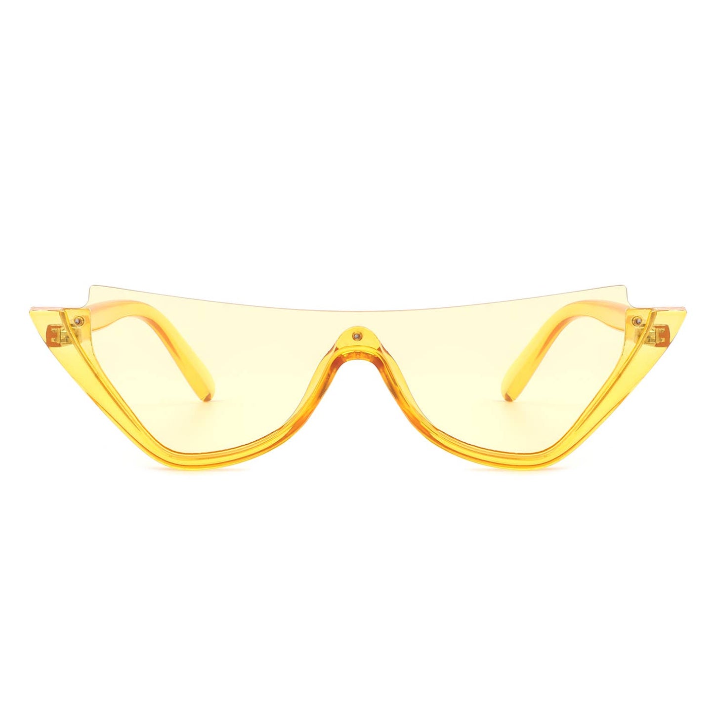 Retro Half Frame Flat Top Fashion Cat Eye Sunglasses