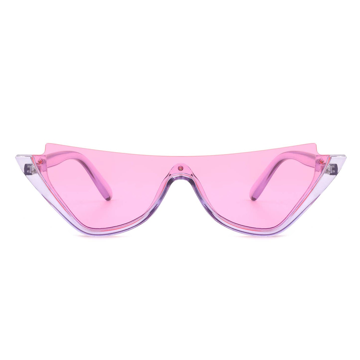 Retro Half Frame Flat Top Fashion Cat Eye Sunglasses