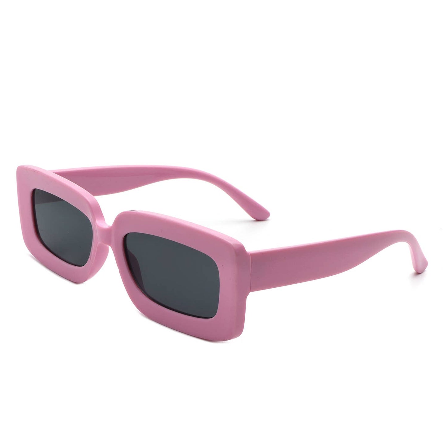 Rectangle Flat Lens Fashion Tinted Square Sunglasses