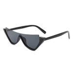 Retro Half Frame Flat Top Fashion Cat Eye Sunglasses