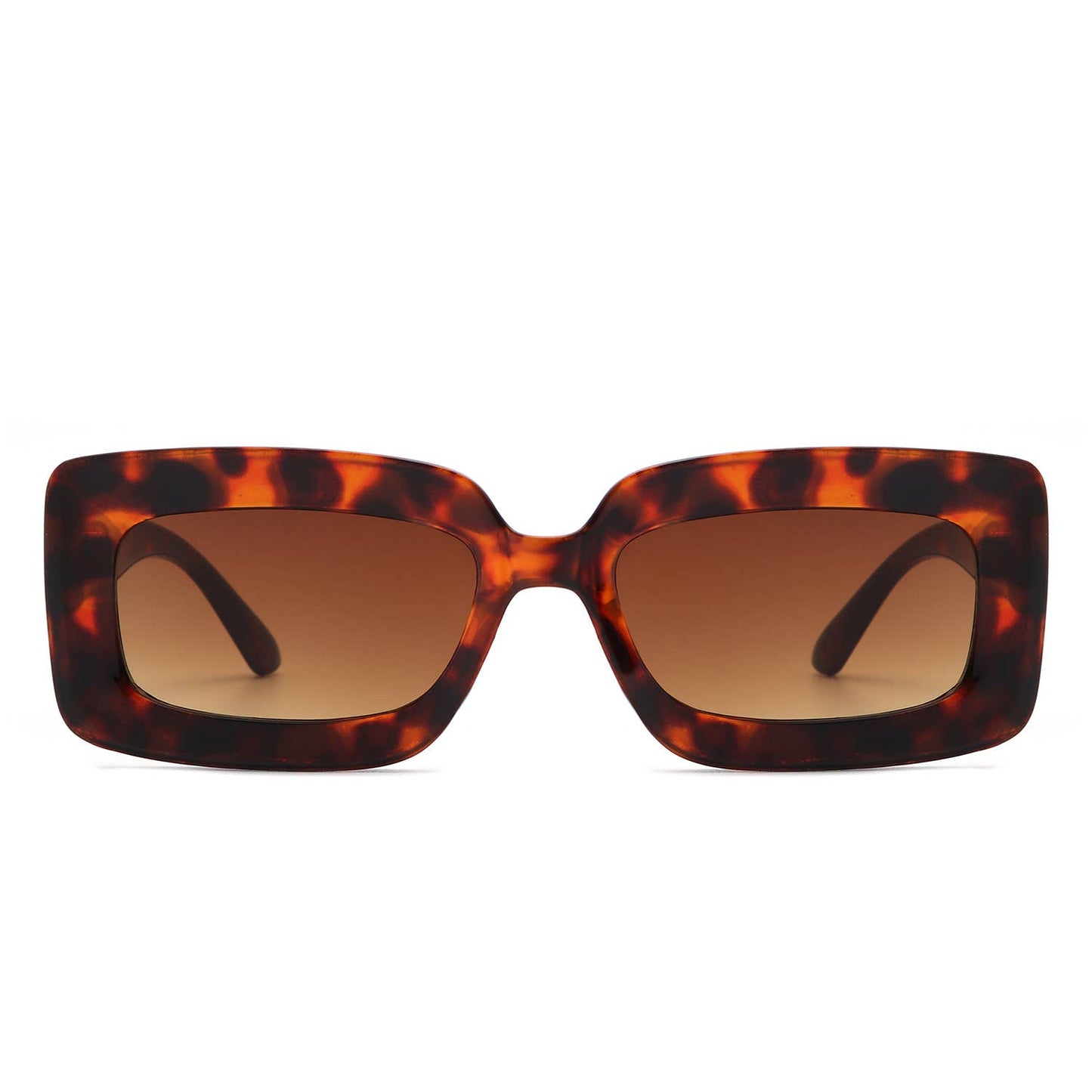 Rectangle Flat Lens Fashion Tinted Square Sunglasses