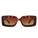 Rectangle Flat Lens Fashion Tinted Square Sunglasses