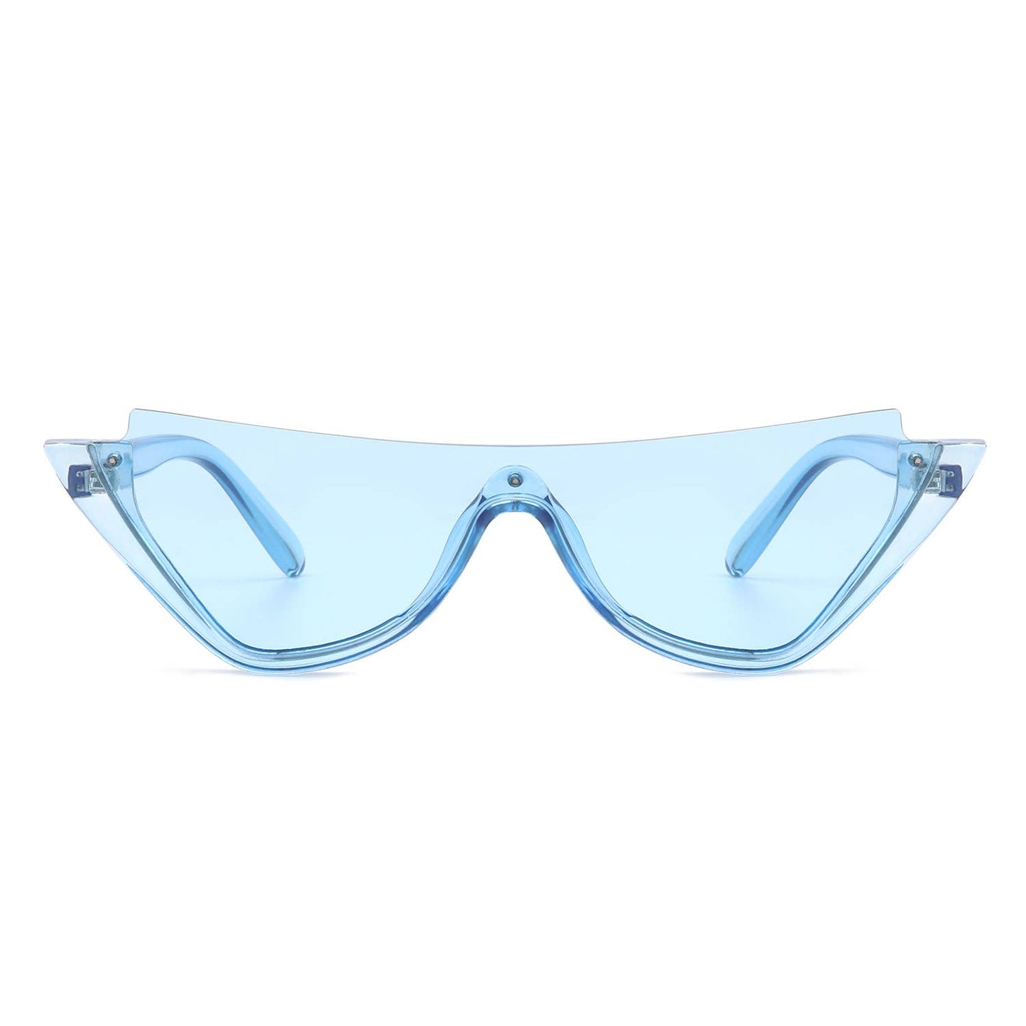 Retro Half Frame Flat Top Fashion Cat Eye Sunglasses