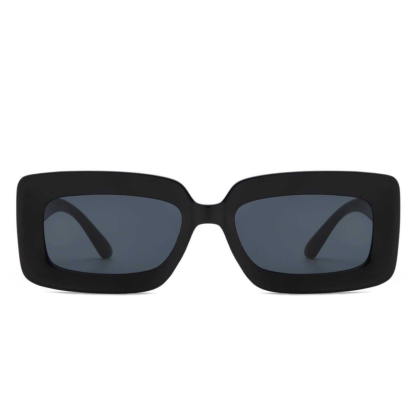 Rectangle Flat Lens Fashion Tinted Square Sunglasses